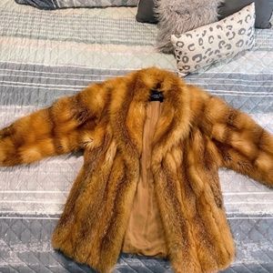 VINTAGE CHRISTIAN DIOR FOURRURE 100% FOX FUR COAT